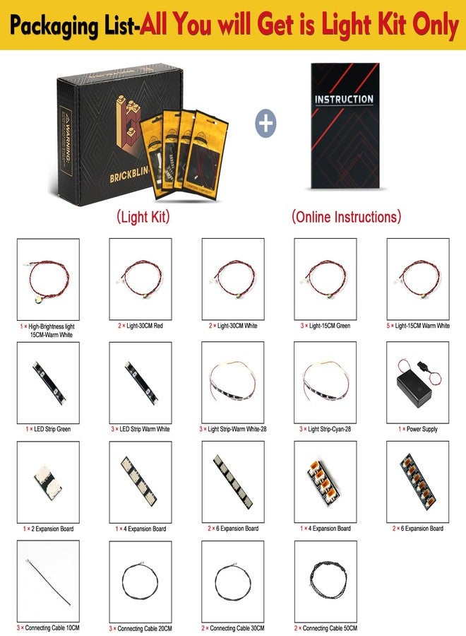 BrickBling LED Light Only, Compatible with Lego Twilight The Cullen House 21354 - Lights Only, Not Come with Model (Classic Version Light) - Image 3